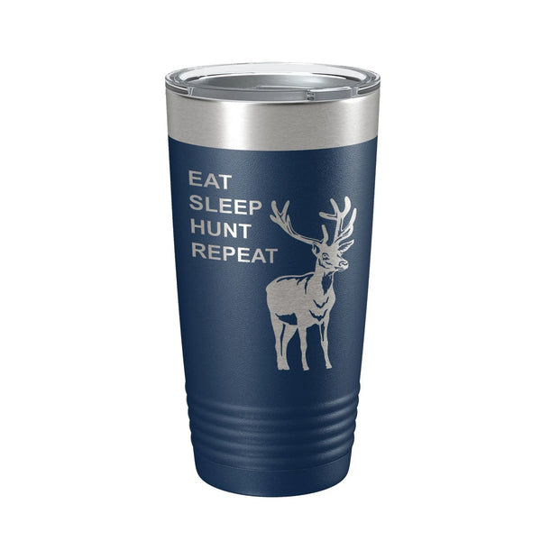 Bye Felicia® — Deer Hunter: Eat. Sleep. Hunt. Repeat. Laser-Etched Tumbler 🦌🔥-Tumblers - 20 oz Polar Camel-CarveBright-Bye Felicia Goods