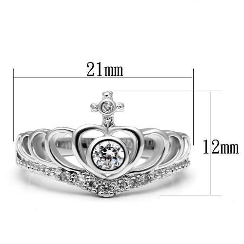 Bye Felicia Goods® Clear CZ Ring – Rhodium-Finished Brass Sparkle