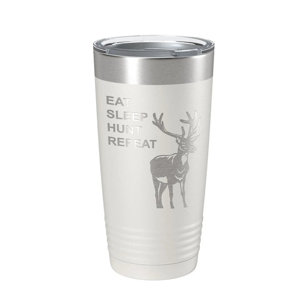 Bye Felicia® — Deer Hunter: Eat. Sleep. Hunt. Repeat. Laser-Etched Tumbler 🦌🔥-Tumblers - 20 oz Polar Camel-CarveBright-Bye Felicia Goods