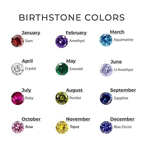 Bye Felicia Goods® Custom Birthstone Ring – Personalized Family Birthstone Ring | Sterling Silver Mother’s Ring Gift (Up to 5 Stones)