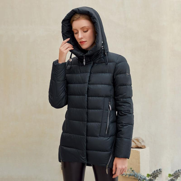 Bye Felicia Goods® Women’s Casual Zip-Up Hooded Jacket – Wide Fit Solid Style