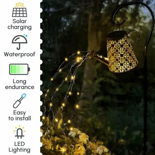 🌙 Bye Felicia® Sun Powered Sass - Solar Watering Can Light – LED Garden Waterfall Lantern-Bye Felicia Goods-Bye Felicia Goods