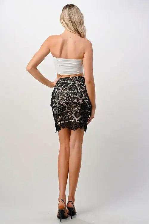 Bye Felicia® Lace Midi Mini Skirt – Sexy Sheer Statement Piece-Bye Felicia Goods-Bye Felicia Goods