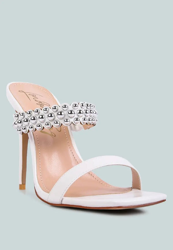 Bandy Stieletto Heel Metal Stud Sandals-1