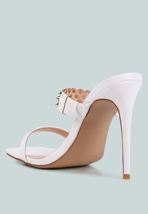 Bandy Stieletto Heel Metal Stud Sandals-2