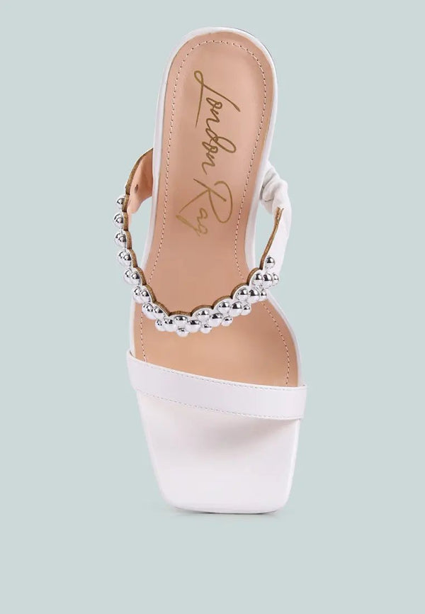 Bandy Stieletto Heel Metal Stud Sandals-3