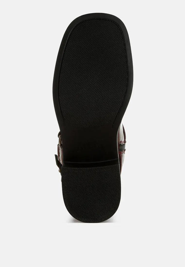 Caribou Harness Detail Biker Boots-4