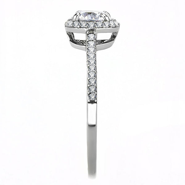 Bye Felicia Goods® Clear CZ Ring – High-Polish Stainless Steel Sparkle, classic.