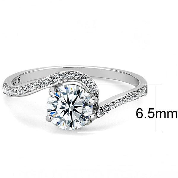 Bye Felicia Goods® Clear CZ Classic Ring – High-Polish Stainless Steel