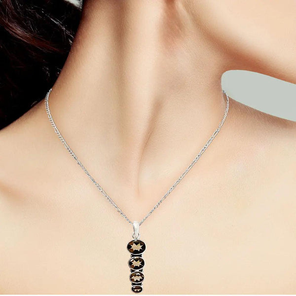 Bye Felicia® — Women's Natural Gemstone Oval Pendant in 925 Sterling Silver 💎✨-925 Sterling Silver Pendant-DESIRE GEM-Bye Felicia Goods