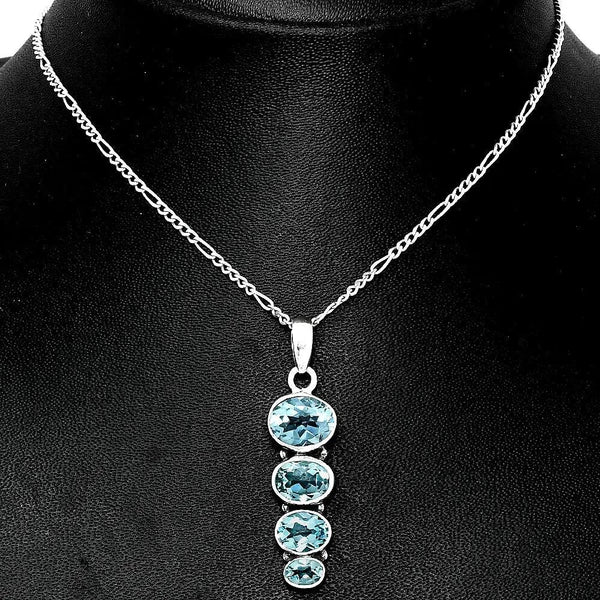 Bye Felicia® — Women's Natural Gemstone Oval Pendant in 925 Sterling Silver 💎✨-925 Sterling Silver Pendant-DESIRE GEM-Bye Felicia Goods