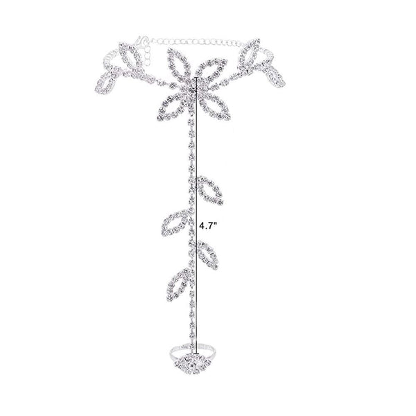Bye Felicia Goods® Boho Sparkle Cubic Zirconia Anklet – 11" Adjustable Beach & Everyday Anklet