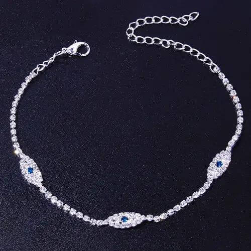👁️🗨️ Bye Felicia® Evil Eye Protection Anklet – Gold or Silver Sparkle-Bye Felicia Goods-Bye Felicia Goods