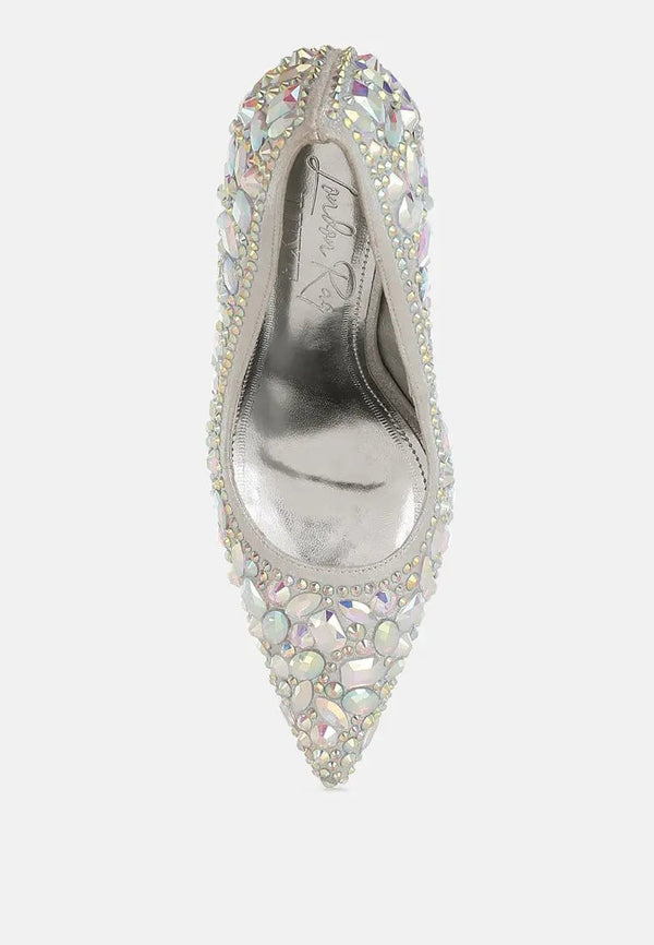 Iceout Diamante & Rhinestone Embellishments Pumps-3