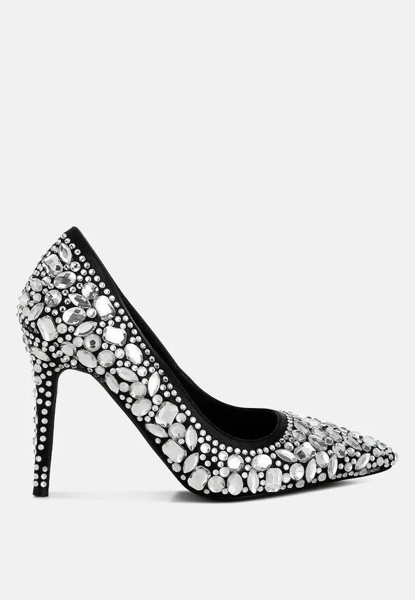 Iceout Diamante & Rhinestone Embellishments Pumps-5