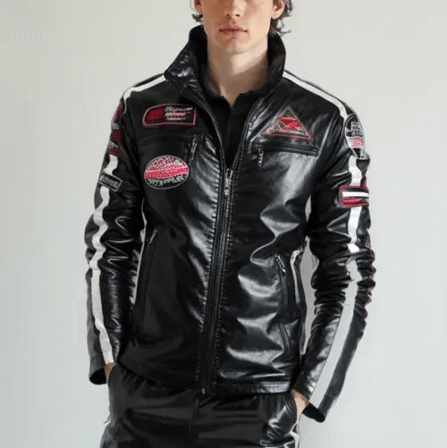 Bye Felicia® Biker Jacket – Men’s Vegan Leather Streetwear-Bye Felicia Goods-Black-XS-Bye Felicia Goods