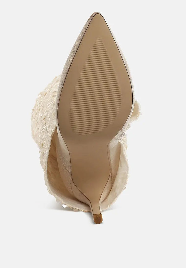 Bye Felicia® Sequin Fold-Over Stiletto Boots – Pointed Toe Party Showstoppers-Boots-London Rag-Bye Felicia Goods