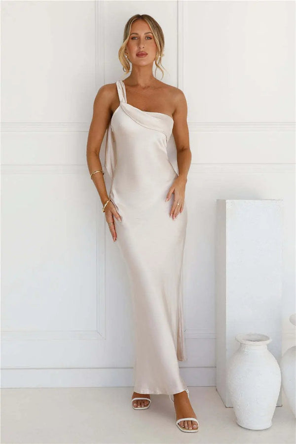 Strapless Satin Slit Long Dress For Women, Upper East Side, BYMANYC New York.-6