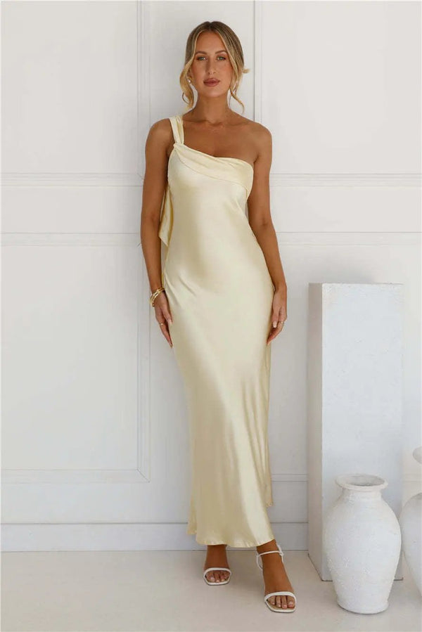 Strapless Satin Slit Long Dress For Women, Upper East Side, BYMANYC New York.-7