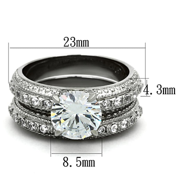 Bye Felicia Goods® Classic Clear CZ Statement Ring – High Polish Stainless Steel
