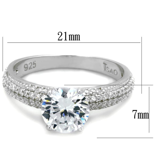 Bye Felicia Goods® Clear CZ Ring – Rhodium-Finished 925 Sterling Silver