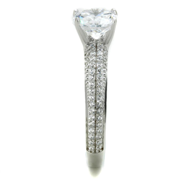Bye Felicia Goods® Clear CZ Ring – Rhodium-Finished 925 Sterling Silver