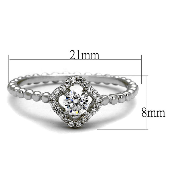 Bye Felicia Goods® Clear CZ Ring – Rhodium-Finished Sparkle and Elegance 925 Sterling Silver