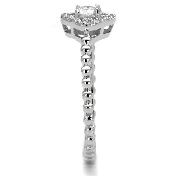 Bye Felicia Goods® Clear CZ Ring – Rhodium-Finished Sparkle and Elegance 925 Sterling Silver