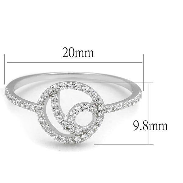 Bye Felicia Goods® Clear CZ Minimal Ring – Rhodium-Finished 925 Sterling Silver