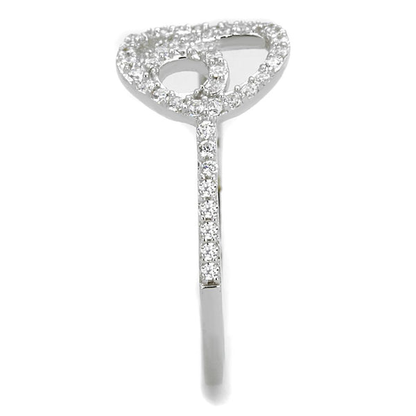 Bye Felicia Goods® Clear CZ Minimal Ring – Rhodium-Finished 925 Sterling Silver