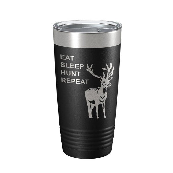Bye Felicia® — Deer Hunter: Eat. Sleep. Hunt. Repeat. Laser-Etched Tumbler 🦌🔥-Tumblers - 20 oz Polar Camel-CarveBright-Bye Felicia Goods