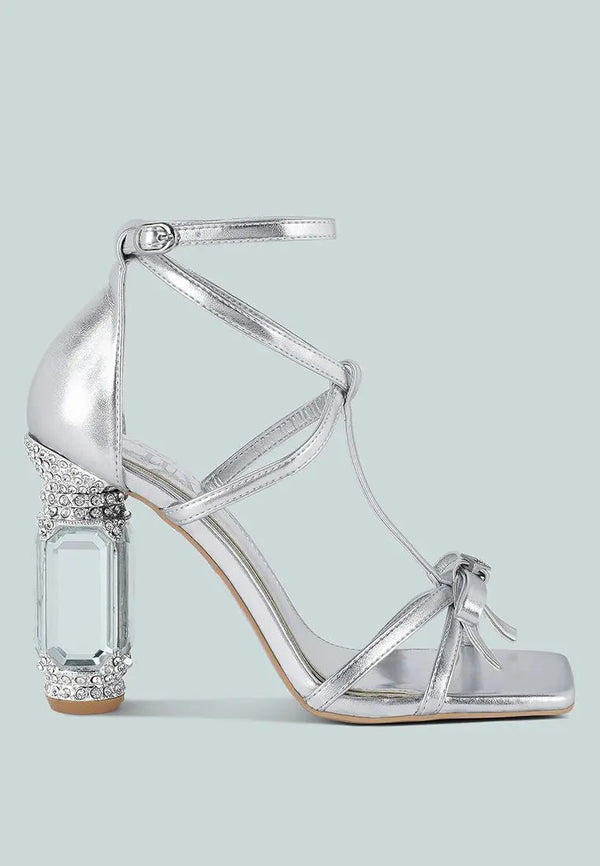 Affluence Jeweled High Heel Sandals-5