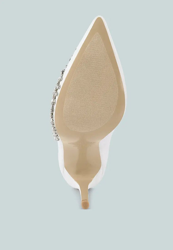 Ashlyn Rhinestones Embellished Satin Stiletto Pumps-4
