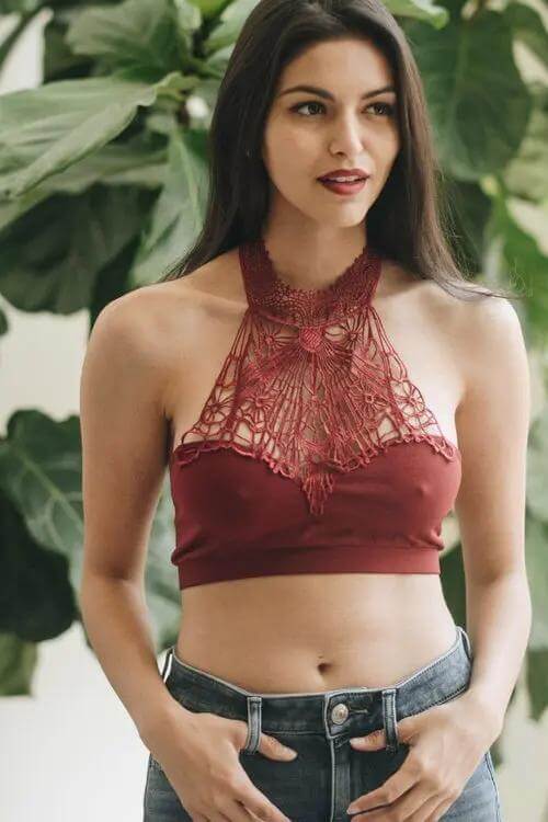 Bye Felicia® Baroque Lace Halter Bralette – Sexy Crop Top Style-Bye Felicia Goods-Bye Felicia Goods