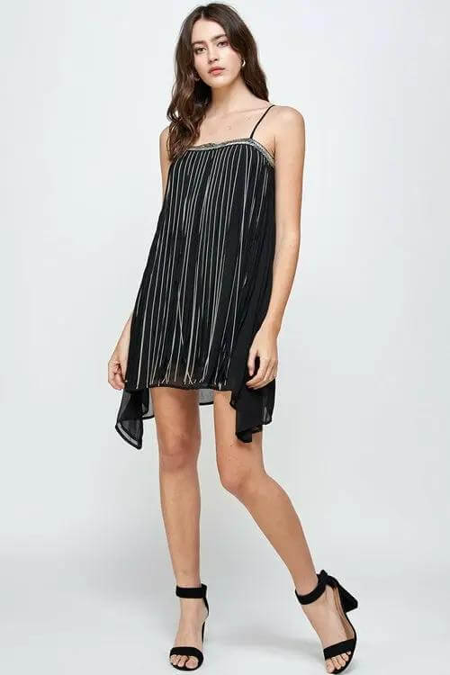 Bye Felicia® Metal Fringe Mini Dress – Sparkly Party Show-Stopper-Bye Felicia Goods-Bye Felicia Goods