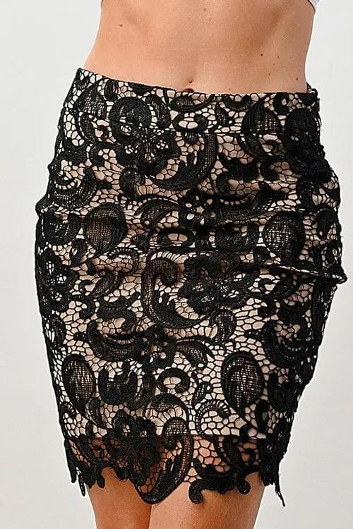 Bye Felicia® Lace Midi Mini Skirt – Sexy Sheer Statement Piece-Bye Felicia Goods-Bye Felicia Goods
