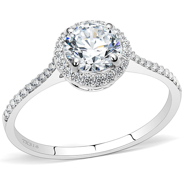 Bye Felicia Goods® Clear CZ Ring – High-Polish Stainless Steel Sparkle, classic.