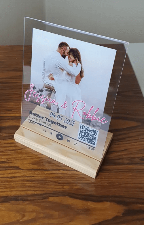 Acrylic Music Keepsake – Custom Song + Picture for Loved Ones
