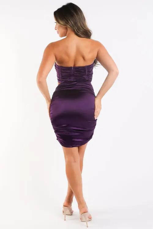 Bye Felicia® Off-Shoulder Corset Skirt Set – Ruched Two-Piece Party Outfit Bye Felicia Goods