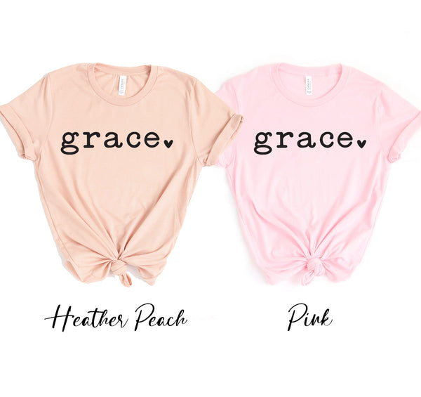 Bye Felicia Goods® “Grace” Heart Graphic T-Shirt – Bella+Canvas Classic Tee
