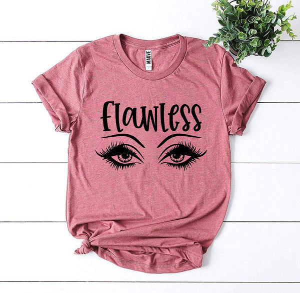 Bye Felicia Goods® “Flawless” Graphic T-Shirt – Pretty Eyes & Lashes Design
