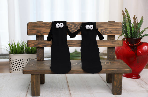 Bye Felicia Goods® Black Magnetic Socks – Funny Couple Novelty Gift (Sizes 5–10)
