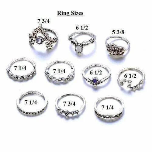Bye Felicia® 10-Piece Gemstone Ring Set – Stack, Mix & Shine-Bye Felicia Goods-Bye Felicia Goods