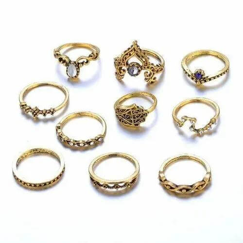 Bye Felicia® 10-Piece Gemstone Ring Set – Stack, Mix & Shine-Bye Felicia Goods-Bye Felicia Goods