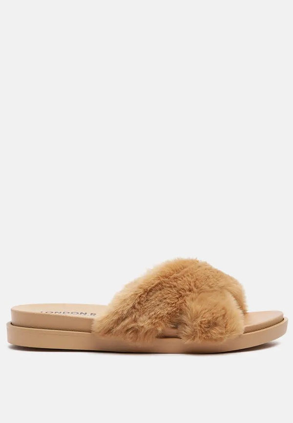 Homey Fur Slip-On Flats-5