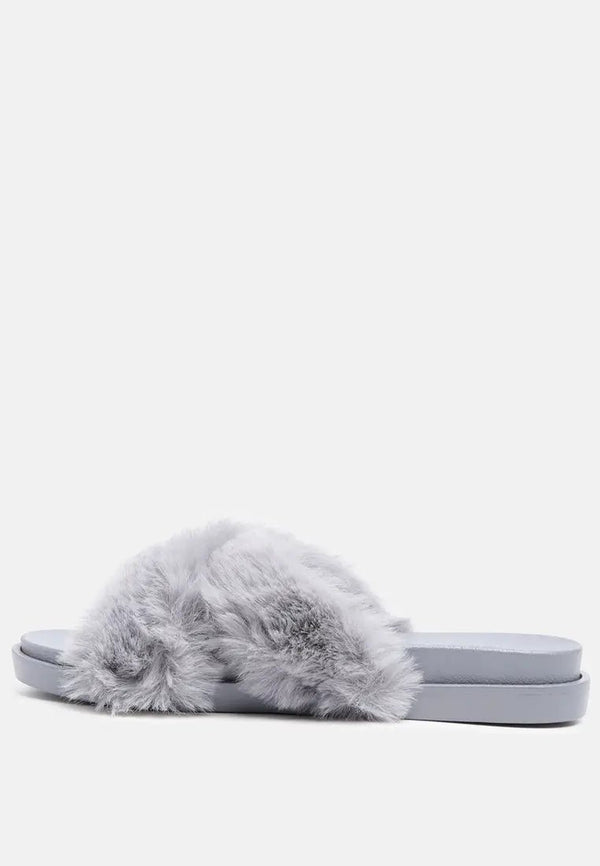Homey Fur Slip-On Flats-1