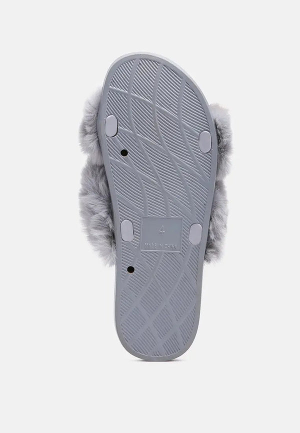 Homey Fur Slip-On Flats-4