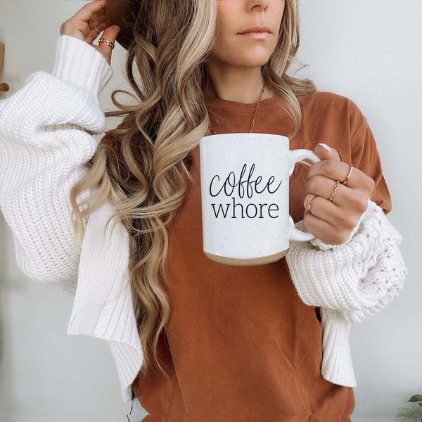 Bye Felicia Goods® “Coffee Whore” Ceramic Mug – Funny Oversized Coffee Cup