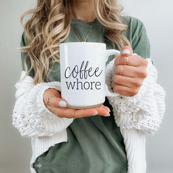 Bye Felicia Goods® “Coffee Whore” Ceramic Mug – Funny Oversized Coffee Cup