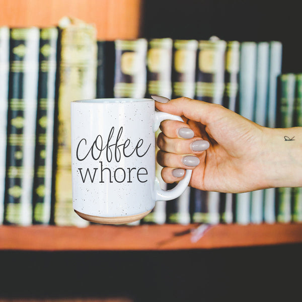 Bye Felicia Goods® “Coffee Whore” Ceramic Mug – Funny Oversized Coffee Cup